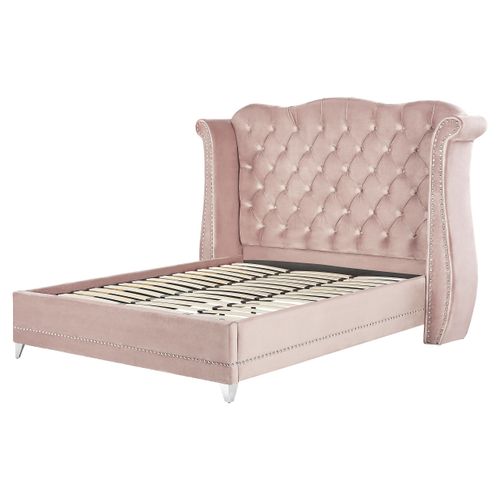 Lit Double 180 X 200 Cm Rose Pastel Ayette