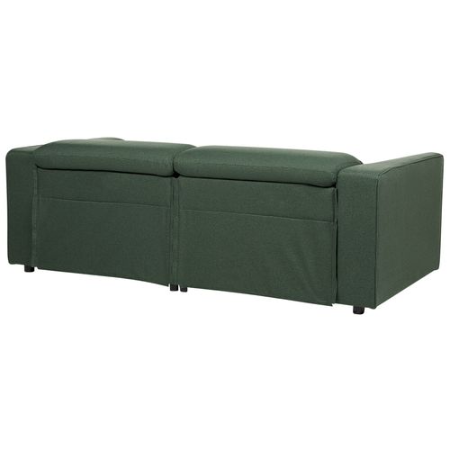 Canapé 2 Places Inclinable Électrique Avec Port USB En Tissu Vert Ulven