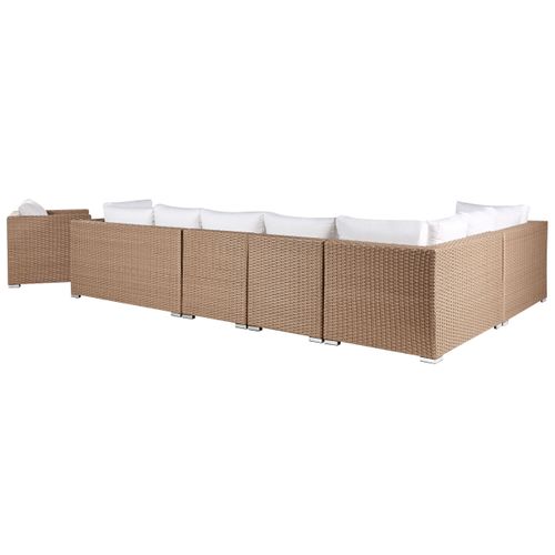 Set De Salon Polyrotin Beige Sable XXL