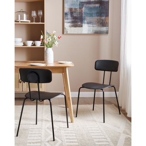 Chaise De Salle à Manger Set De 2 Noir Sibley