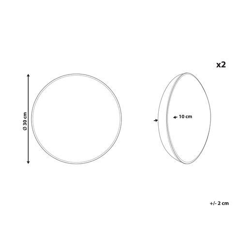 Lot De 2 Coussins Blanc Rutabaga 30 X 30 Cm