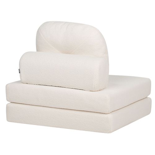 Canapé Simple En Tissu Bouclé Blanc Olden