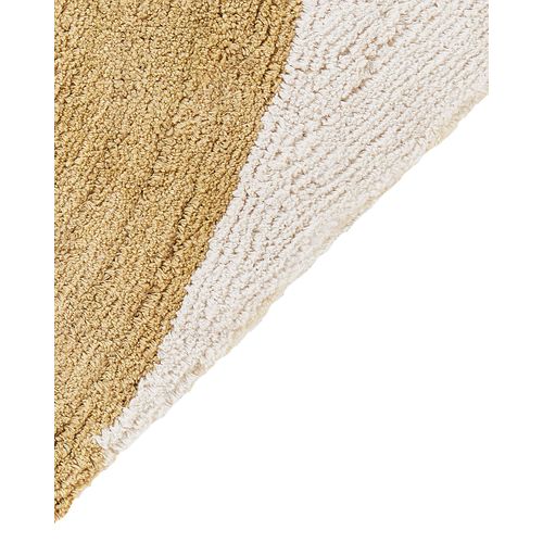 Tapis Enfant Avec Motif Arc-en-ciel En Coton 140 X 200 Cm Beige Et Rose Tatarli