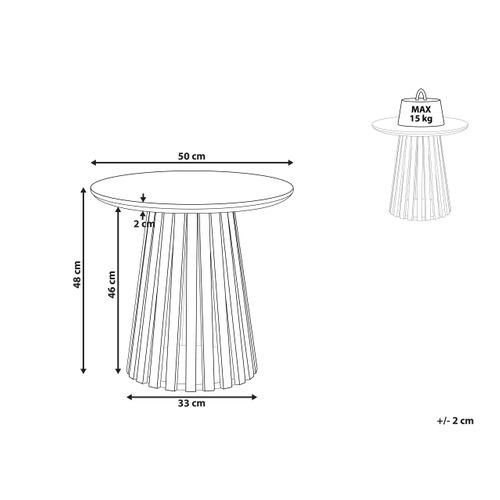 Bout De Canapé En Bois D'acacia Foncé Mesilla