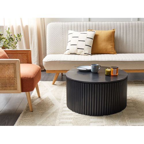 Table Basse Avec Rangement En Bois De Manguier Noir Kirkwood