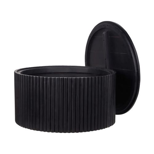 Table Basse Avec Rangement En Bois De Manguier Noir Kirkwood