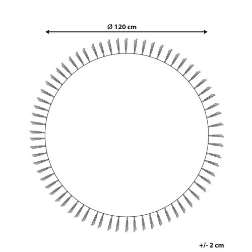 Tapis Enfant Rond Avec Motif De Chat En Coton Beige Ø 120 Cm Etseri