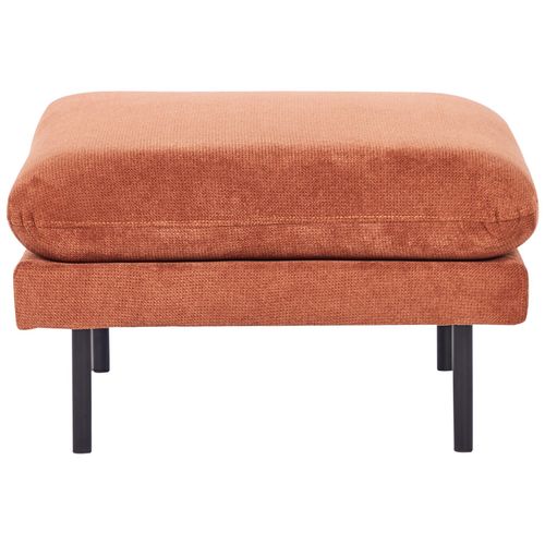 Pouf Ottoman 70 X 70 Cm En Tissu Marron Doré Vinterbro
