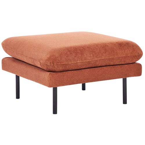 Pouf Ottoman 70 X 70 Cm En Tissu Marron Doré Vinterbro