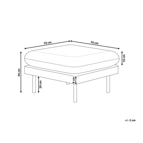 Pouf Ottoman 70 X 70 Cm En Tissu Marron Doré Vinterbro