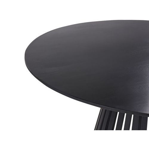 Table à Manger Ronde En Bois D'acacia Noir D 120 Cm Mesilla