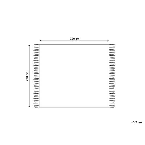Plaid En Coton 200 X 220 Cm Noir Et Blanc Chyama