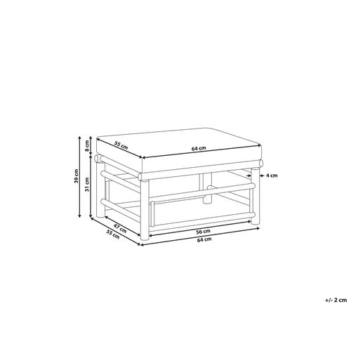 Ottoman De Jardin Cerreto Bambou Taupe