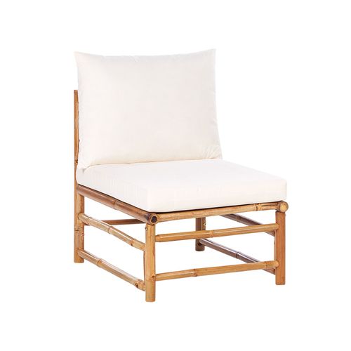 Ensemble De Canapés D'angle De Jardin 4 Places Cerreto Côté Gauche Bambou Blanc Cassé