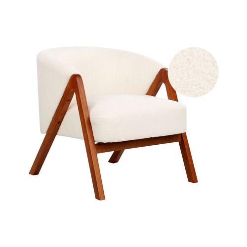 Bouclé Fauteuil Blanc Skei