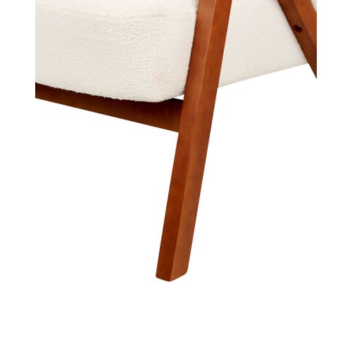 Bouclé Fauteuil Blanc Skei