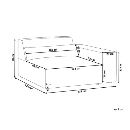 Velours Module D'angle Beige Clair Hellnar