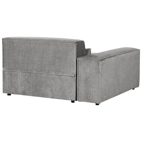 Canapé D'angle à Droite Modulable 3 Places En Tissu Gris Hellnar