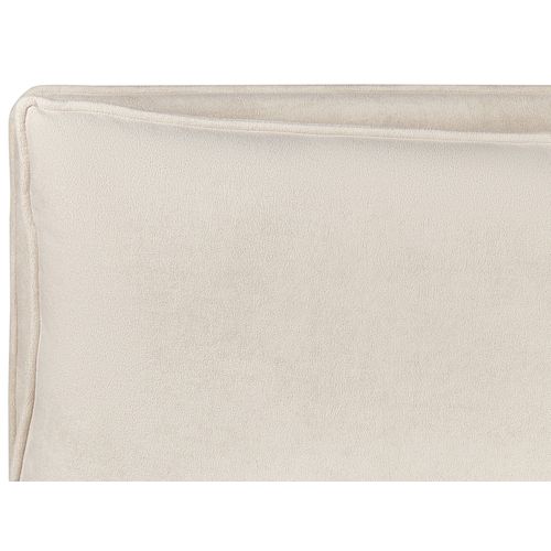 Lit Ottoman Tissu Bajonna 180 X 200 Cm Beige Clair