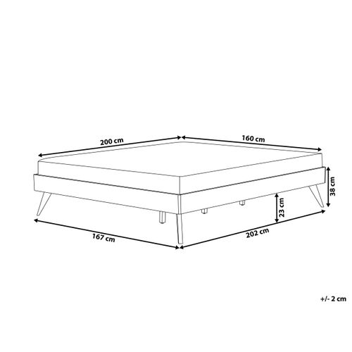 Lit Sans Tête De Lit Berric 160 X 200 Cm Frêne Naturel