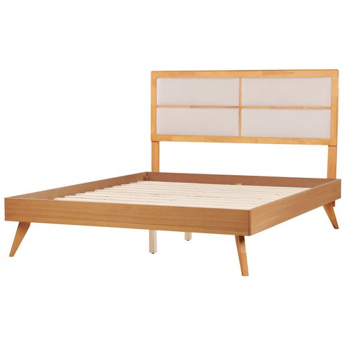Lit Avec Sommier Poissy 160 X 200 Cm Frêne Naturel