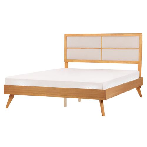 Lit Avec Sommier Poissy 160 X 200 Cm Frêne Naturel