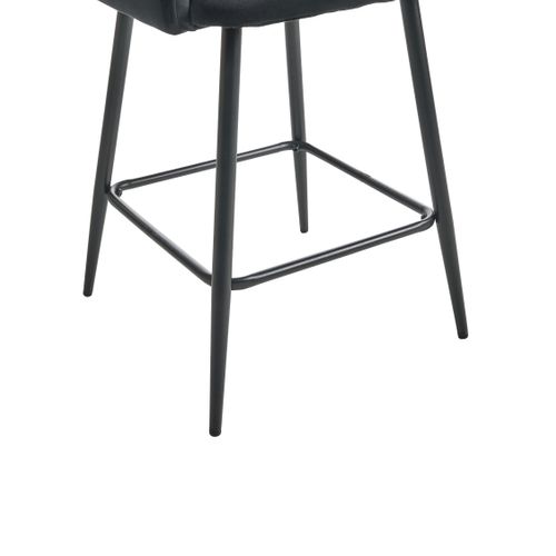 Tabouret De Bar Set De 2 Velours Noir Sanilac