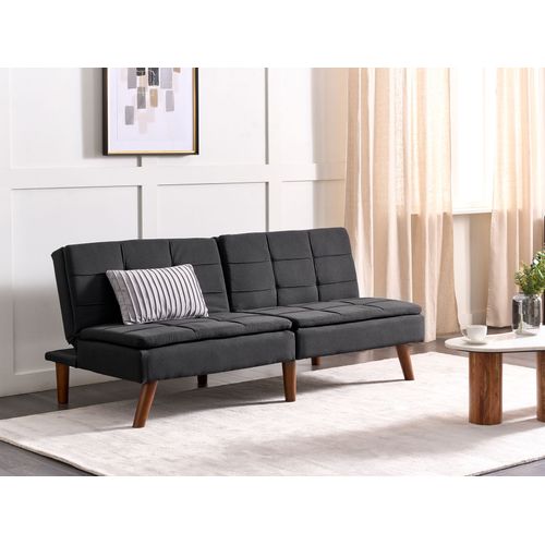 Canapé Convertible 3 Places Noir Ronne