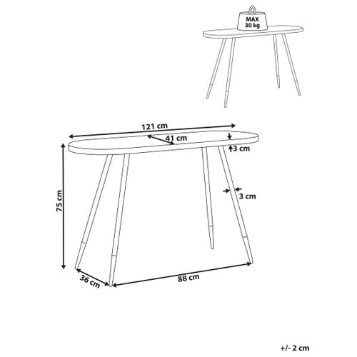 Console En Bois Foncé Et Doré Ramona
