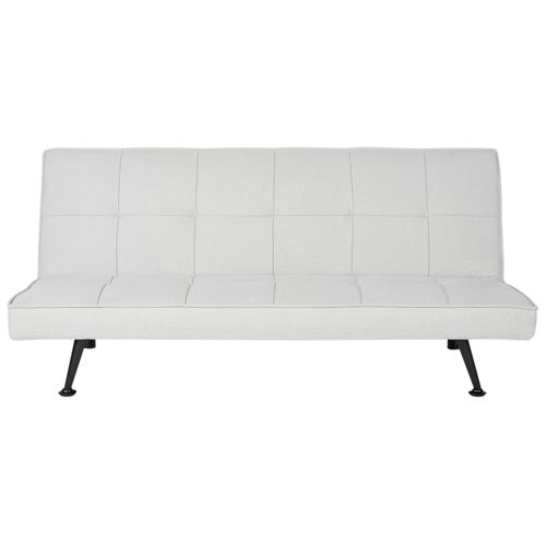 Canapé Convertible 3 Places En Tissu Gris Clair Hasle