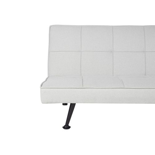 Canapé Convertible 3 Places En Tissu Gris Clair Hasle