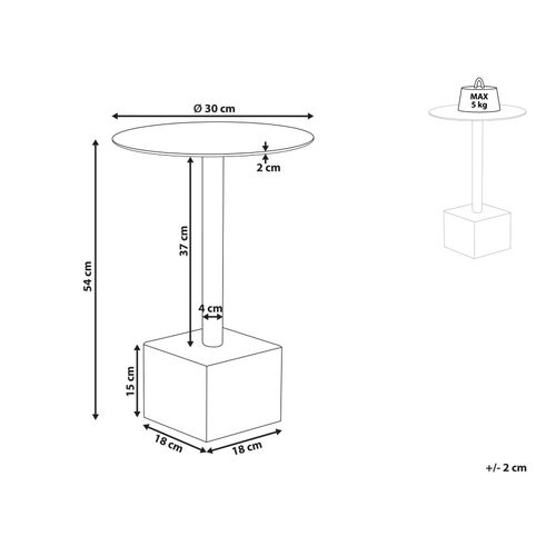 Table D'appoint Noir Et Doré Colibri