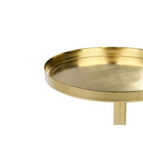 Table D'appoint Dorée Et Blanche Camelo