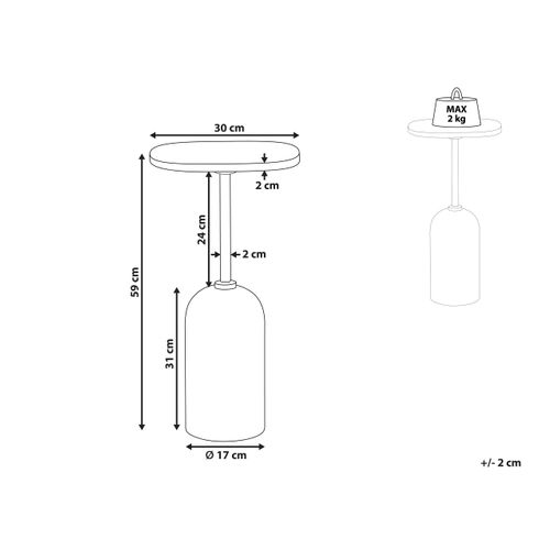 Table D'appoint Bois Clair Et Blanc Oasis