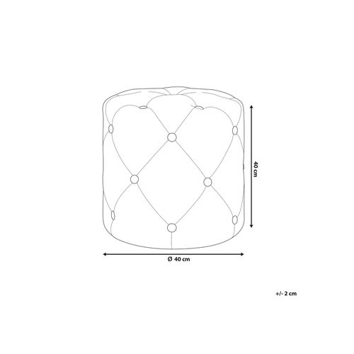 Pouf En Velours 40 Cm Vert Olive Corolla
