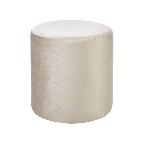 Pouf Lovett Velours Beige Clair