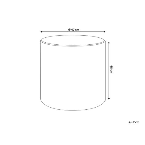 Pouf Lovett Velours Beige Clair