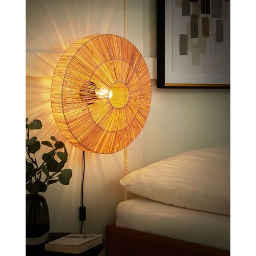 Lampe Murale En Paille Naturel Lumut