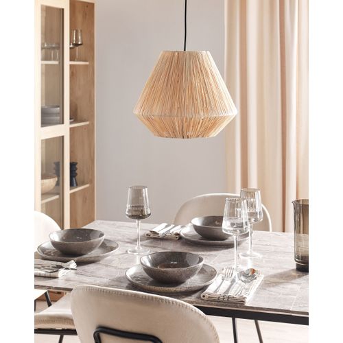 Lampe Suspendue En Paille Naturel Damit