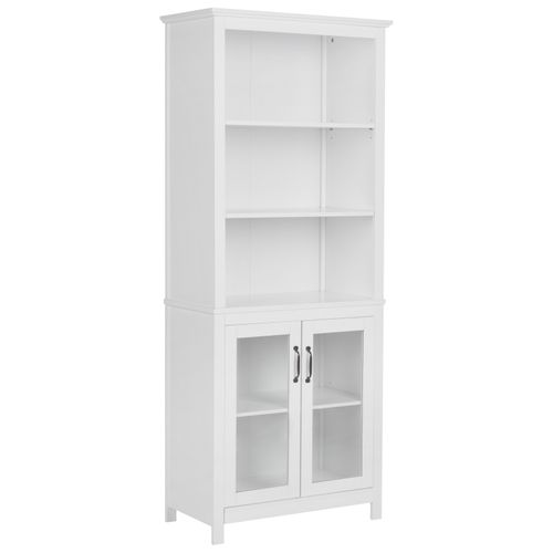 Armoire à Vitrine Avec Portes Vitrées Blanc Lusby