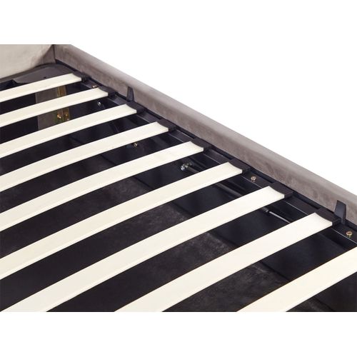 Lit Avec Coffre En Velours Taupe 160 X 200 Cm Amiens