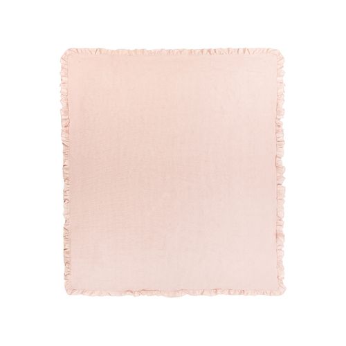 Plaid En Coton Rose Pastel 220 X 240 Cm Hatton