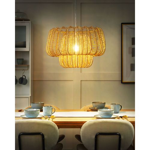 Lampe à Suspension Beige Saisi