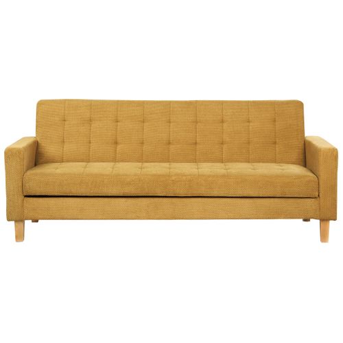 Canapé Convertible 3 Places Jaune Vehkoo