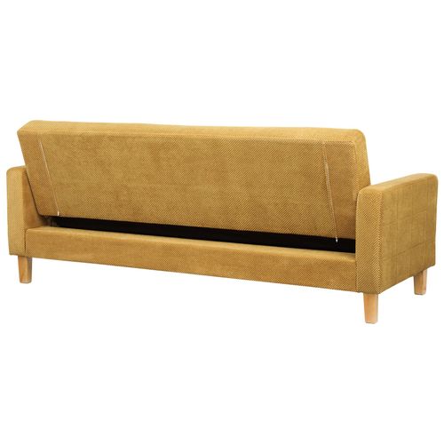 Canapé Convertible 3 Places Jaune Vehkoo