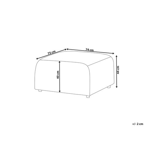 Ottoman En Bouclé Gris Clair 75 X 74 Cm Falsterbo