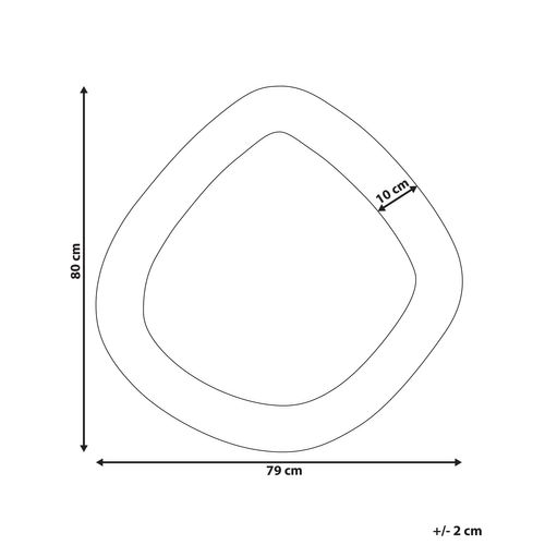 Bouclé Miroir 80 Cm Marron Clair Epiry