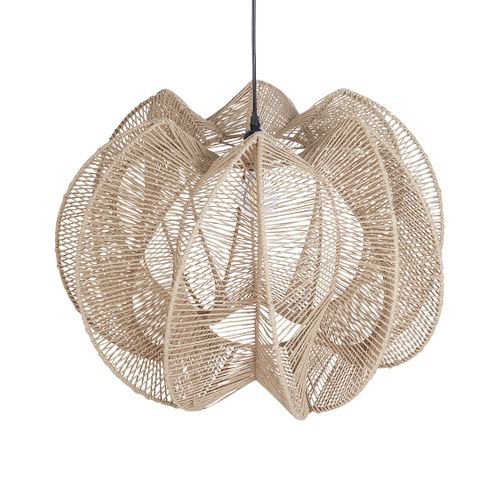 Lampe Suspension Maninga Corde En Papier Marron Clair