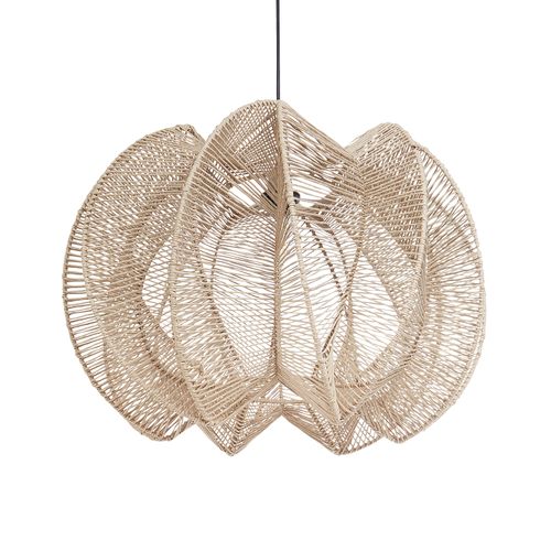 Lampe Suspension Maninga Corde En Papier Marron Clair