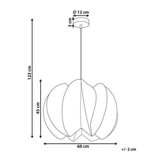 Lampe Suspension Maninga Corde En Papier Marron Clair